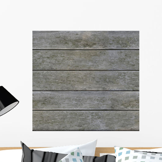 Weathered Gray Horizontal Wood Wall Decal