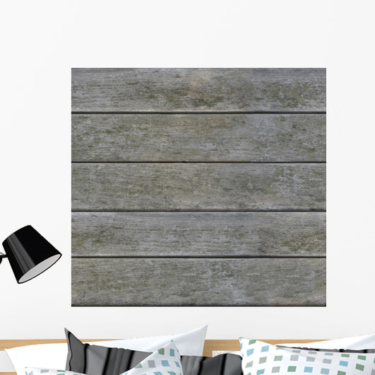 Weathered Gray Horizontal Wood Wall Decal
