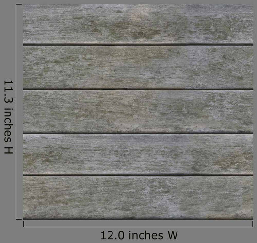 Weathered Gray Horizontal Wood Wall Decal
