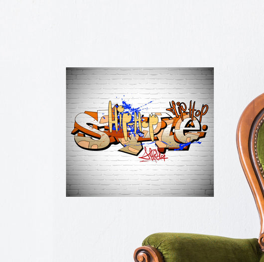 Graffiti wall background, urban art Wall Mural