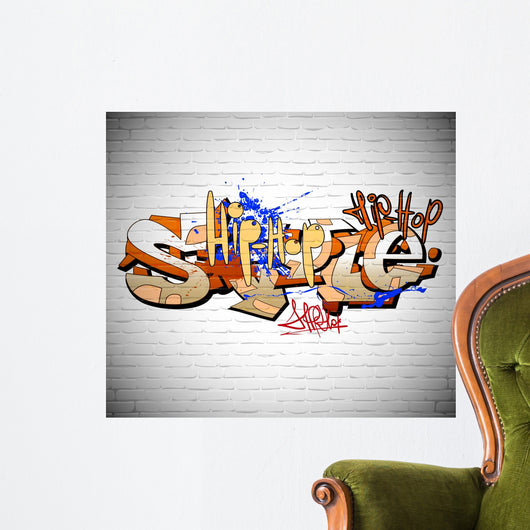 Graffiti wall background, urban art Wall Mural