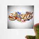 Graffiti wall background, urban art Wall Mural