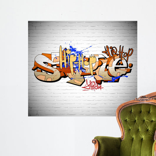Graffiti wall background, urban art Wall Mural