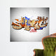 Graffiti wall background, urban art Wall Mural
