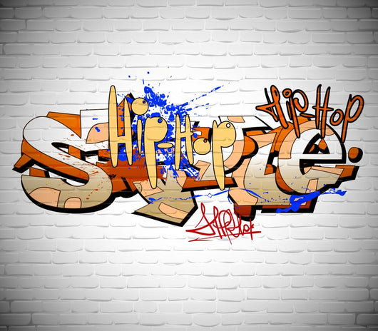 Graffiti wall background, urban art Wall Mural