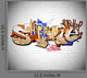 Graffiti wall background, urban art Wall Mural
