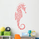 Abstract Seahorse Wall Decal