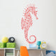 Abstract Seahorse Wall Decal