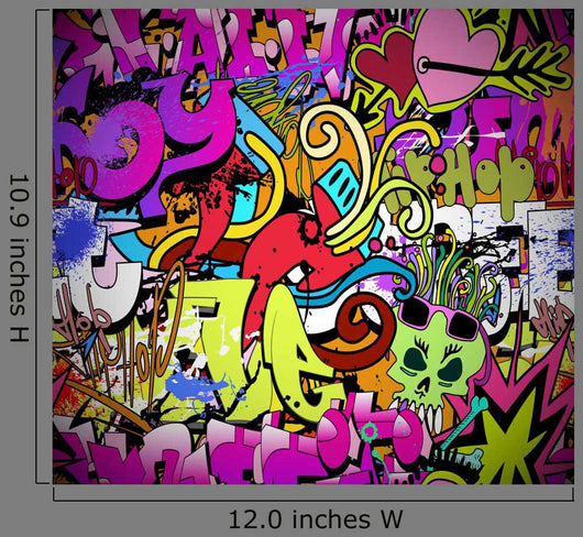 Graffiti wall art background. Hip-hop style seamless texture pat Wall Mural