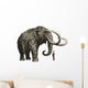 A huge mammoth in front of a little man Wall Decal