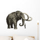 A huge mammoth in front of a little man Wall Decal