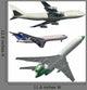 Commercial Airplanes Wall Decal Sticker Set