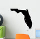 Detailed b/w map of Florida, USA Wall Decal