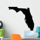 Detailed b/w map of Florida, USA Wall Decal