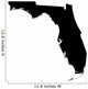 Detailed b/w map of Florida, USA Wall Decal