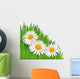 Nature background with beautiful flowers.Vector illustration Wall Decal