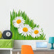 Nature background with beautiful flowers.Vector illustration Wall Decal