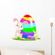Cute Bunny and Easter Egg Wall Decal