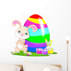 Cute Bunny and Easter Egg Wall Decal