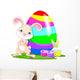 Cute Bunny and Easter Egg Wall Decal