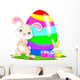 Cute Bunny and Easter Egg Wall Decal