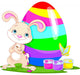 Cute Bunny and Easter Egg Wall Decal