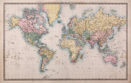 Old Antique World Map