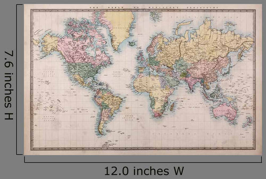 Old Antique World Map
