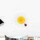 Chamomile flower and ladybird isolated on white background. Vect Wall Decal