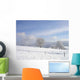 Snowy Hilly Landscape Wall Decal