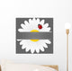 Chamomile Flower and Ladybird Wall Mural