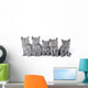 British Shorthair Kittens Sitting Wall Decal