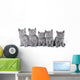 British Shorthair Kittens Sitting Wall Decal