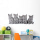 British Shorthair Kittens Sitting Wall Decal