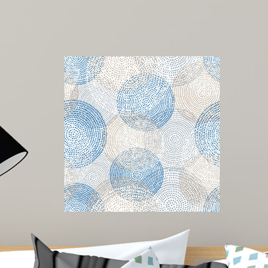 Seamless Abstract Dot Circles Pattern Wall Decal