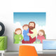 Jesus with Kids Cartoon Wall Mural