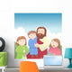 Jesus with Kids Cartoon Wall Mural