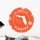 Florida USA State Stamp Wall Decal