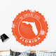 Florida USA State Stamp Wall Decal