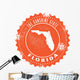 Florida USA State Stamp Wall Decal