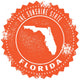 Florida USA State Stamp Wall Decal