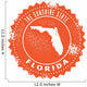 Florida USA State Stamp Wall Decal