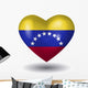 Herz Mit Schatten Venezuela Wall Mural