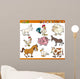 Farm Animals Set Cartoon Wall Decal Sticker Set