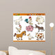 Farm Animals Set Cartoon Wall Decal Sticker Set
