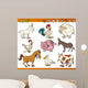 Farm Animals Set Cartoon Wall Decal Sticker Set