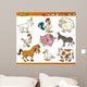 Farm Animals Set Cartoon Wall Decal Sticker Set