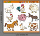 Farm Animals Set Cartoon Wall Decal Sticker Set