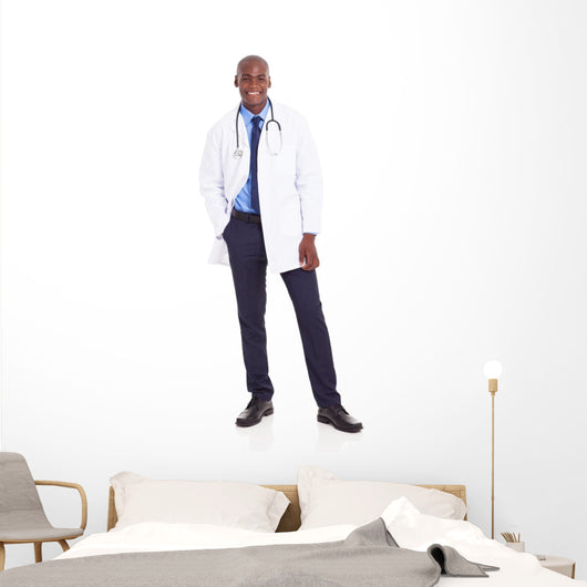 Happy African Medical Doctor Wall Mural