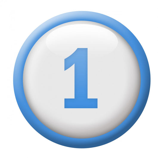 number One button Wall Decal